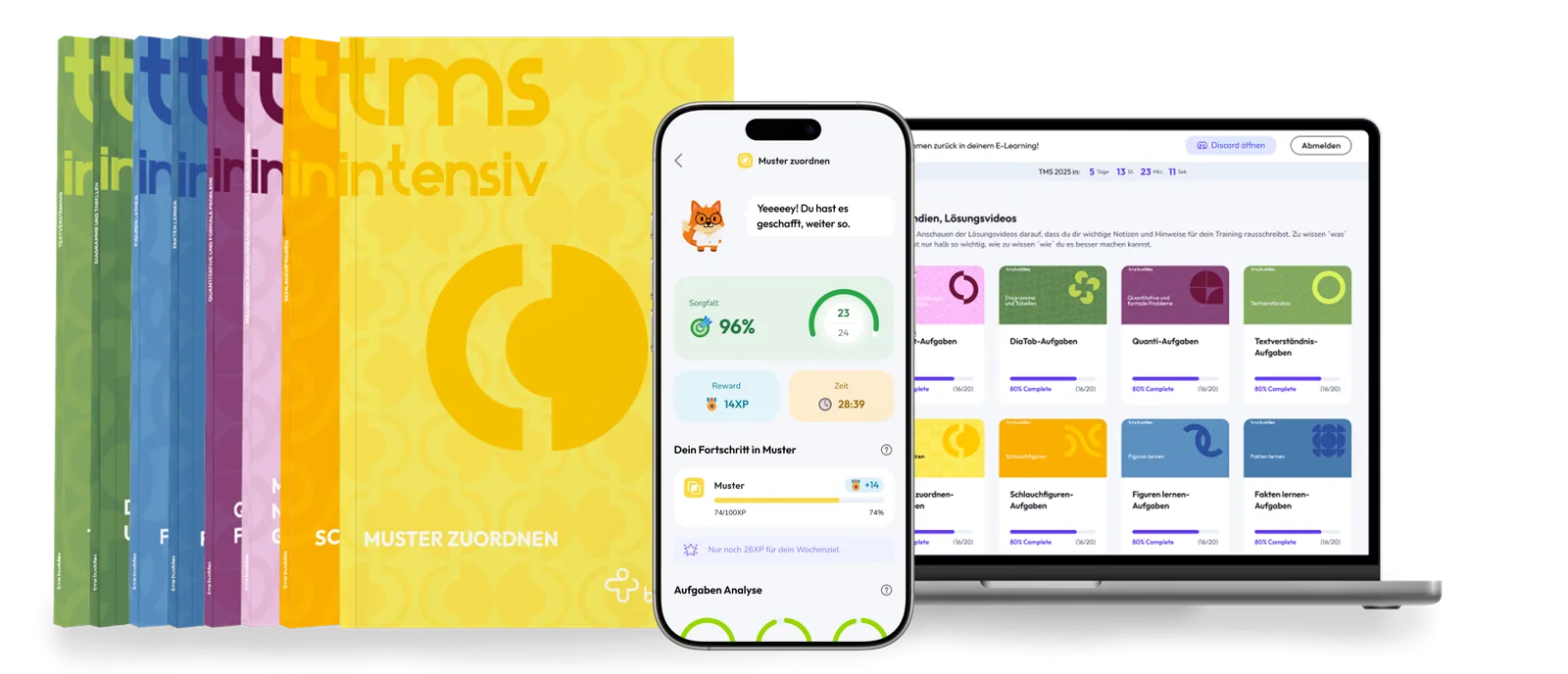 Das Kompendium Bundle: acht Trainingsbücher, die tmsbuddiesPRO-App und die Lösungsvideos