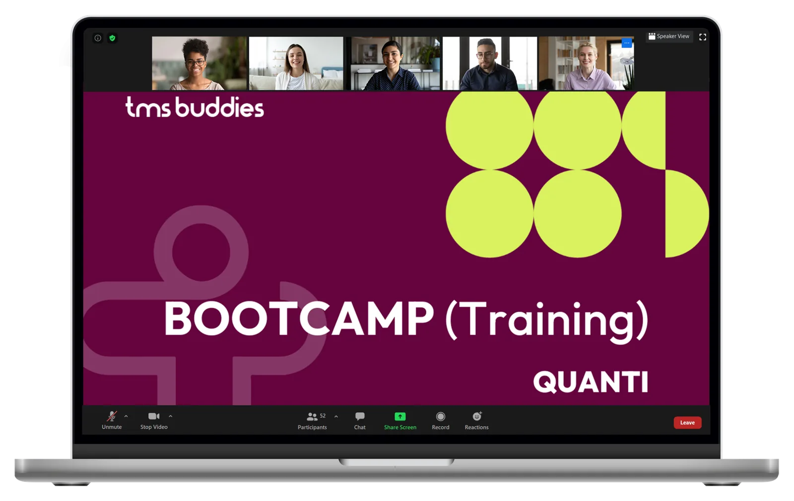 Das Bootcamp Quanti als Live-Training am Laptop